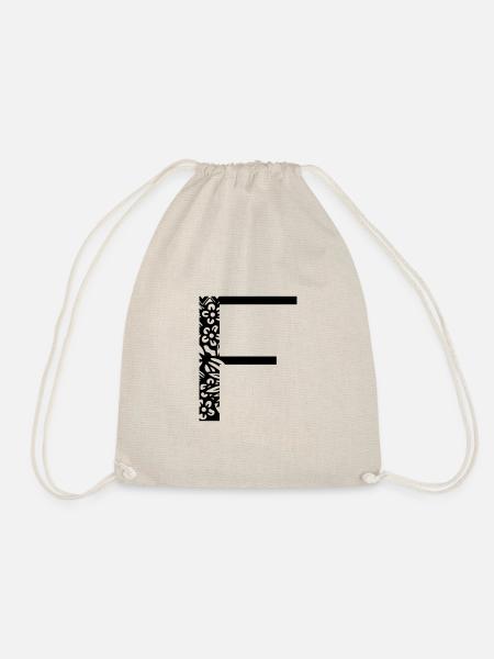 Buchstabe F - Turnbeutel - Natur