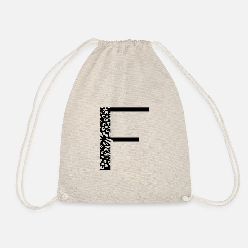 Buchstabe F - Turnbeutel - Natur