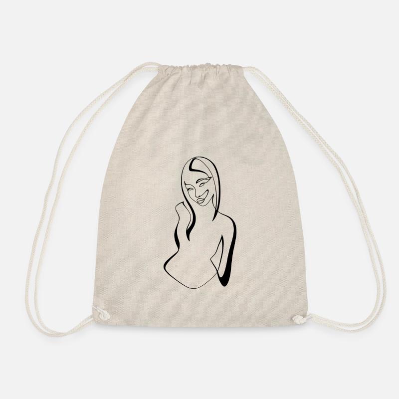 Girl 2 - Drawstring Bag - nature