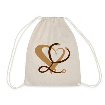 Stethoscope & Heart. Nurse / Doctor. - Drawstring Bag - nature - Front