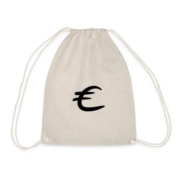 Eurozeichen / € Euro Symbol. Gekritzel Zeichnung. - Turnbeutel - Natur - Vorne