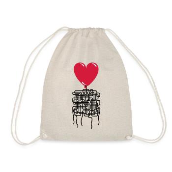 Things are complicated. Valentine's day. I love... - Drawstring Bag - nature - Front