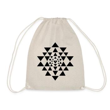 Shri Yantra Buddhism Energy Chart Yoga - Drawstring Bag - nature - Front