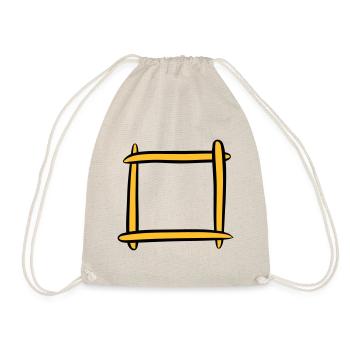 Cadre décoratif en bois / cadre photo. Modèle. - Sac de sport léger - nature - Devant