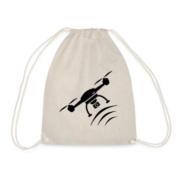 Drone gift for pilots and fans of drones - Drawstring Bag - nature - Front