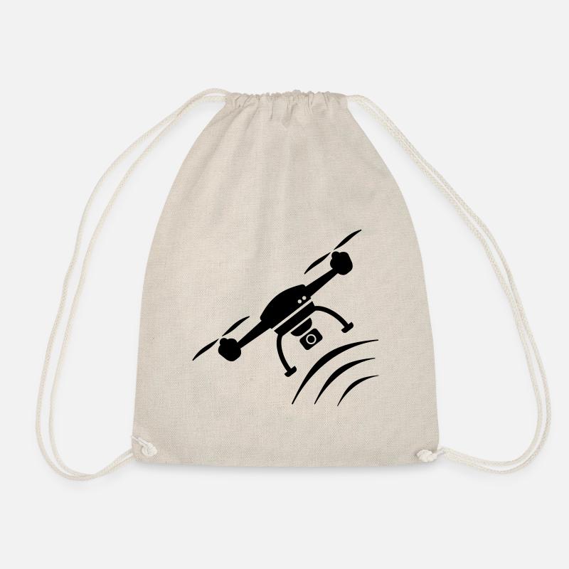 Drone gift for pilots and fans of drones - Drawstring Bag - nature