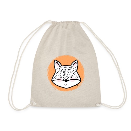 Sweet Fox - Portrait - Drawstring Bag