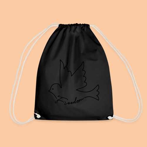 A white dove and peace - Drawstring Bag