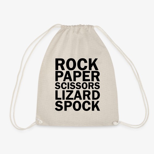 rock paper scissors lizard spock - Drawstring Bag
