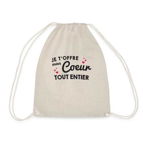 T-shirt Déclaration d'Amour - Mon Cœur Tout Entier - Sac de sport léger