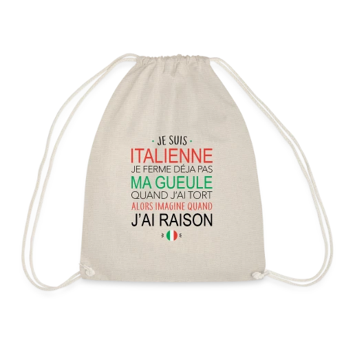 T-shirt "Italienne : Ma Voix, Ma Loi" - Sac de sport léger