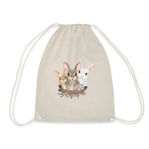 Famille de Lapins de Pâques Pastel Adorables - Sac de sport léger