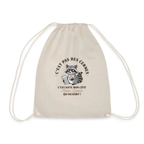 T-shirt Humour : Mon Côté Raton Laveur - Sac de sport léger