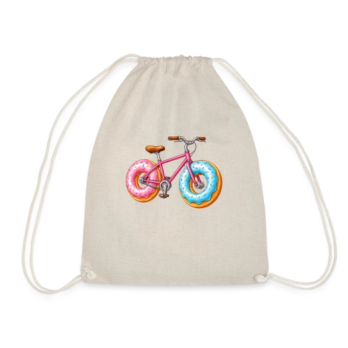 T-shirt Cycliste Gourmand : Donut & Vélo Humoristique - Sac de sport léger