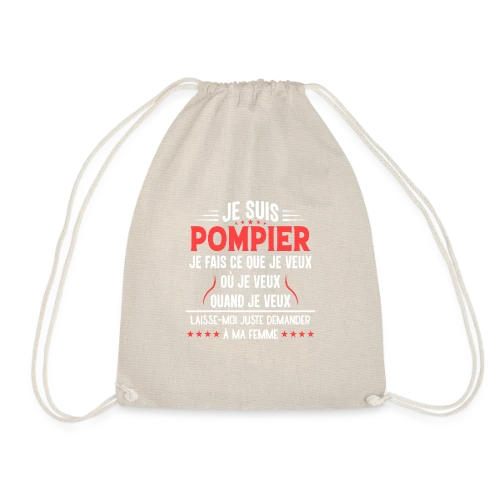 Pompier en Couple - Laissez-moi Demander à Ma Femme ! Humour - Sac de sport léger