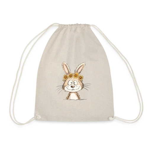 Lapin Rigolo Couronne Fleurs - Sac de sport léger