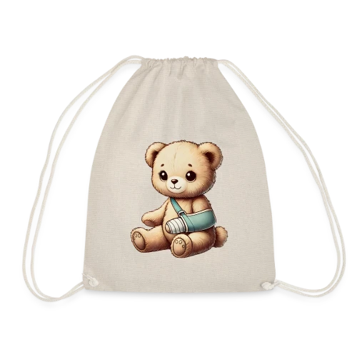 Teddy Réconfortant Plâtré : L'Ours Symbole de Courage et d'Amour - Sac de sport léger