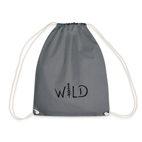WILD | black / schwarz - Drawstring Bag