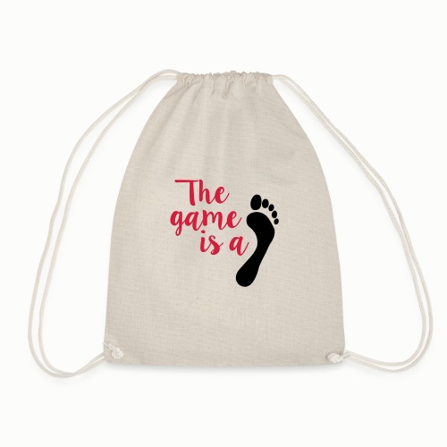 The Game is… (free choice of design color) - Drawstring Bag