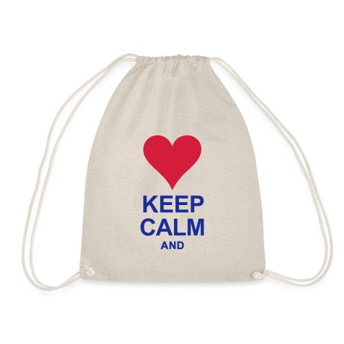 Be calm and write your text - Drawstring Bag