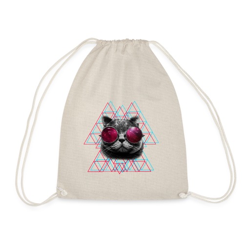1270815 11696618 final 3d cat - Drawstring Bag
