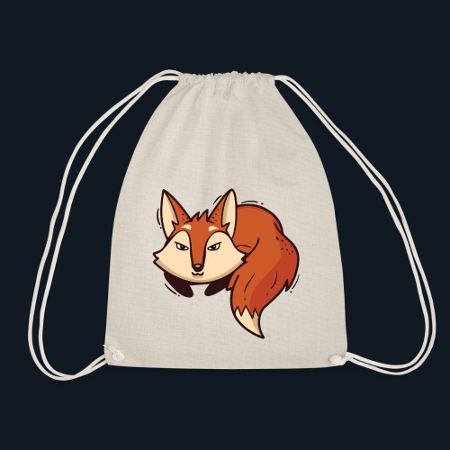 Sleepy Fox - Drawstring Bag