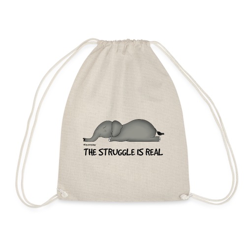Amy's 'Struggle' design (black txt) - Drawstring Bag