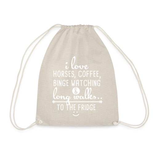 Ich liebe Pferde, Kaffee und lange Spaziergänge - Turnbeutel