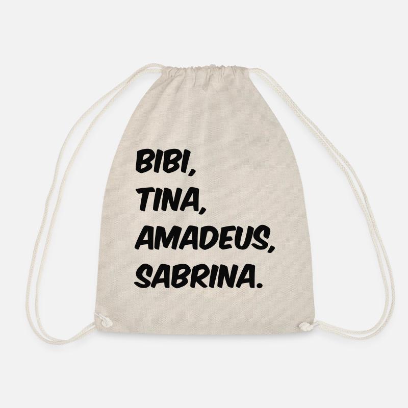 Bibi und Tina Typographie - Turnbeutel - Natur