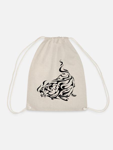 Carp tribal - Drawstring Bag - nature