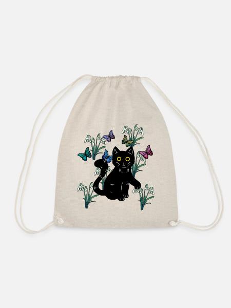 Chat Chats Enfants Nature Printemps Fleurs Fantaisie - Sac de sport léger - nature