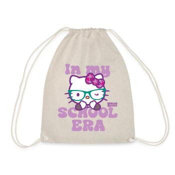 Hello Kitty Mit Brille In My School Era - Turnbeutel - Natur - Vorne