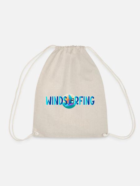 Windsurfing Penguin - Turnbeutel - Natur