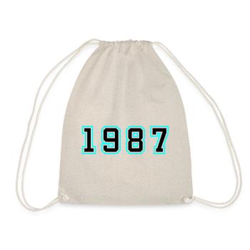 1987 Jahr Geburtstag - Turnbeutel - Natur - Vorne