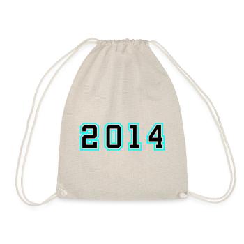 2014 Jahr Geburtstag - Turnbeutel - Natur - Vorne