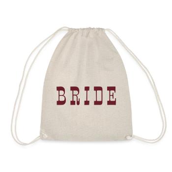 Bride – Burgundy - Drawstring Bag - nature - Front