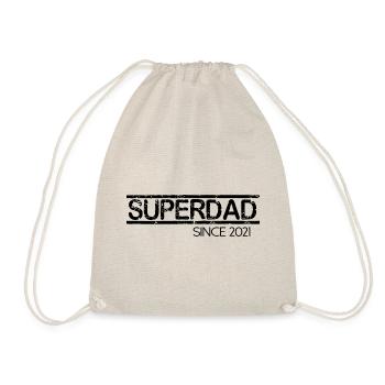 Superdad since 2021 Scripture saying - Drawstring Bag - nature - Front