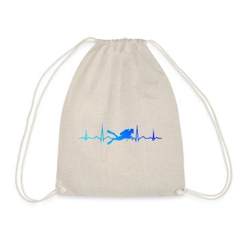 Geschenkidee für einen Freediver mit Gerätetauchen - Turnbeutel - Natur - Vorne