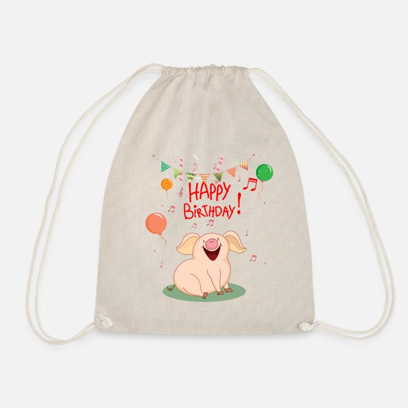 Geburtstag - Happy Birthday - Turnbeutel - Natur