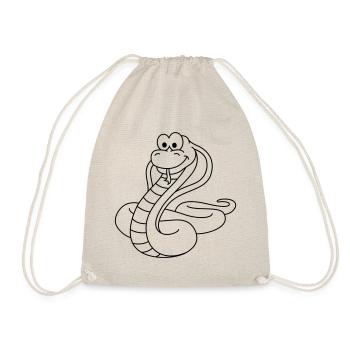 Snake Cobra Comic Animal - Drawstring Bag - nature - Front