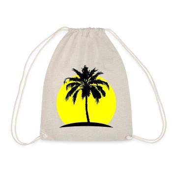 Palme Silhouette Symbol - Turnbeutel - Natur - Vorne