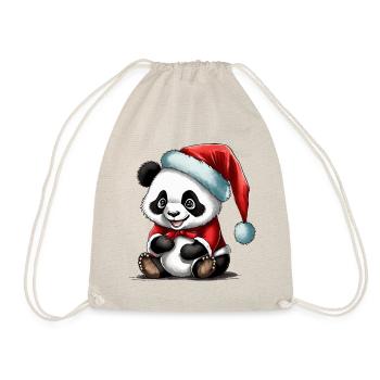Adorable Panda de Noël - Sac de sport léger - nature - Devant