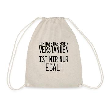 Ich habe das schon verstanden, ist mir nur egal! - Turnbeutel - Natur - Vorne