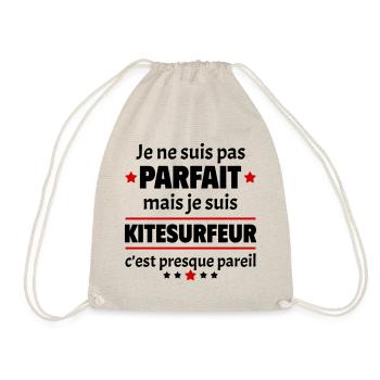 Pas parfait mais kitesurfeur, fête des pères, noël - Sac de sport léger - nature - Devant