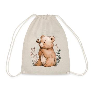 Ours avec papillon - Sac de sport léger - nature - Devant