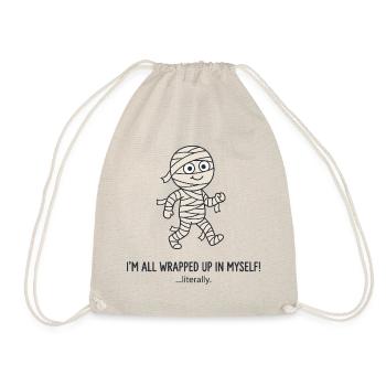 Wrapped Mummy: Ganz eingepackt - Turnbeutel - Natur - Vorne