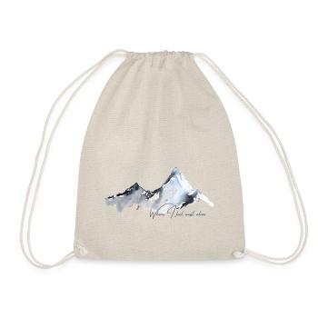 Where I feel most alive - alpine skiing (light c.) - Drawstring Bag - nature - Front
