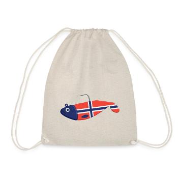 Gummifisch Big Norwegen - Turnbeutel - Natur - Vorne