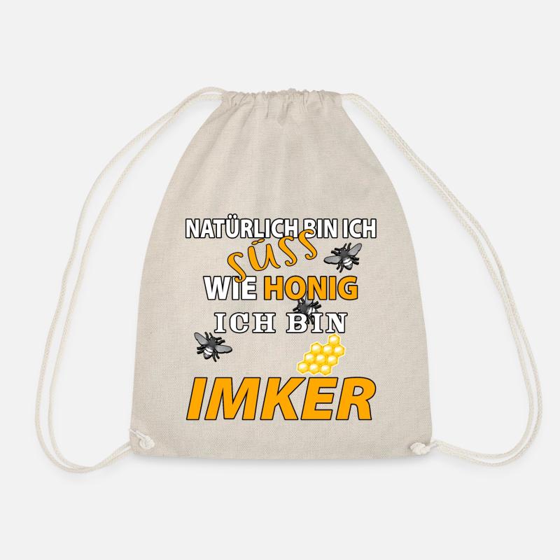 Natürlich bin ich süss wie Honig ich bin Imker - Turnbeutel - Natur