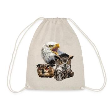 American Pigargo and Owls - Drawstring Bag - nature - Front